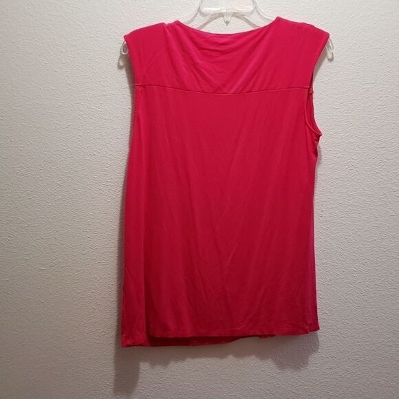Anne Klein sleeveless top, L, hot pink - Picture 2 of 3